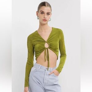 Peppermayo Burleigh Long Sleeve Crop Top Size XS-Small